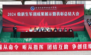 英姿飒爽军风扬，灼灼青春新起航——九州在线登录2024级学生军训成果展示暨表彰总结大会圆满举行